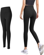 Women Training Leggings Pants High Waist Power Stretch Compressio (Black,Size:M) - £13.69 GBP