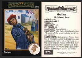 1991 TSR AD&amp;D Gold Border RPG Fantasy Art Card #370 Dungeons &amp; Dragons ~ Bard - £5.62 GBP