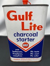 Gulf Lite Charcoal Starter Can Gulf Oil Corporation Advertising - £11.16 GBP