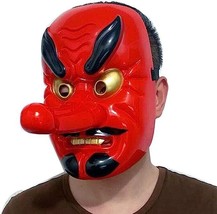 Japanese Tengu Mask Omen Noh Kabuki Samurai Demon Plastic Japan - £10.44 GBP