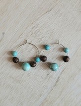 Beaded Vintage Earrings Costume Jewelry Handmade Loops No Hook B64 - £7.45 GBP