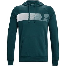 Under Armour Men&#39;s Rival Fleece Athletic Hoodie 1376337-716 Green Size XL - £47.12 GBP