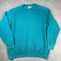 Vintage CSA Blank Blue Sweater Sweatshirt Adult Men Size Large Made In USA - $308.53 MXN