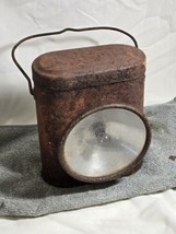 Vintage Delta Husky Dry Cell Lantern, RUST Inside &amp; Out, Good Glass - $8.00