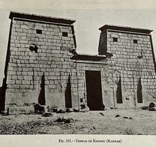 1942 Egypt Temple of Khonsu Historical Print Antique Ephemera 8x5  - $19.99