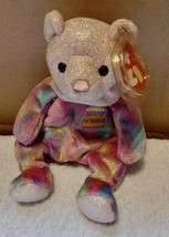 TY Beanie Baby October Teddy Birthday Bear 8&quot; 2001 Mint Tag Stuffed Anim... - £6.38 GBP