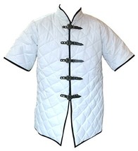 Thick Gambeson Medieval Padded Collar Short Sleeve 5 Buckle Armor ABS (5... - £57.40 GBP