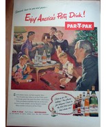 Par-T-Pak Beverages Christmas Magazine Advertising Print Ad Art 1940s - £7.96 GBP