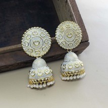 Beautiful Party Wear Classical Jhumka Gold Plated Dangle Earrings for women - £13.87 GBP