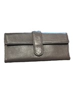 HOBO Leather Bifold Wallet Shadow Gray Grey/orange Credit Card - $843.26 MXN