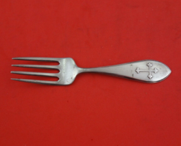 Pattern Unknown by Webster Sterling Silver Baby Fork w/ cross 4 1/4&quot; - $58.41