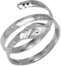 925 Sterling Silver Coiled Snake Ring Any / All Size Made in USA - £40.30 GBP