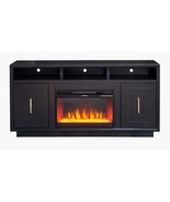 67&quot; Black Electric Fireplace TV Stand for 80&quot; TVs, Minimal Assembly - $22,584.55 MXN