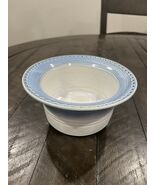 Pam Snyder Art Pottery Bowl Pierced Blue White West Virginia Signed - $55.27 CAD