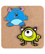 Monsters Inc. Disney Pins: Round Sulley and Mike Wazowski Cutie - $34.23 CAD