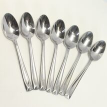 Oneida Satin Lincoln Teaspoons 6 1/4" Stainless Lot of 7 - $32.33