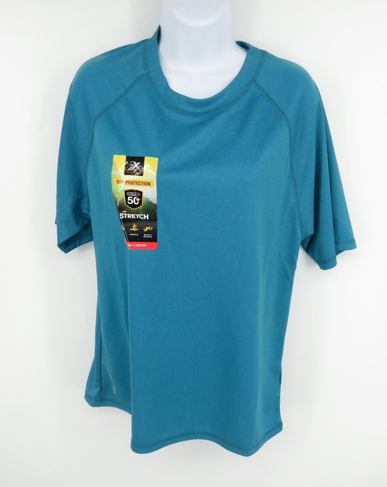 Zeroxposur Mens Lightweight Quick Dry Stretch Shirt Medium Blue NWT $48 - £12.88 GBP