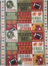 Set Of 2 Same Plastic Placemats(12&quot;x17&quot;) Fall,Thanksgiving,Football Patchwork,Gr - £11.12 GBP