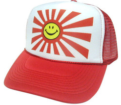 Japan Smiling Flag Trucker Hat mesh hat snapback hat red New - £12.05 GBP