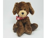 10&quot; GUND BROWN PUPPY DOG W/ RED BANDANNA # 45564 STUFFED ANIMAL PLUSH TO... - $37.05