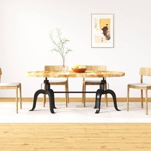  Dining Table Natural Mango Wood Solid Mango Wood, Steel - $452.99