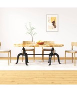  Dining Table Natural Mango Wood Solid Mango Wood, Steel - $619.55 CAD