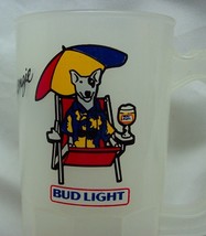 Vintage Bud Light Beer Spuds Mackenzie Dog Collector's Plastic Mug Cup 1980's - £14.73 GBP