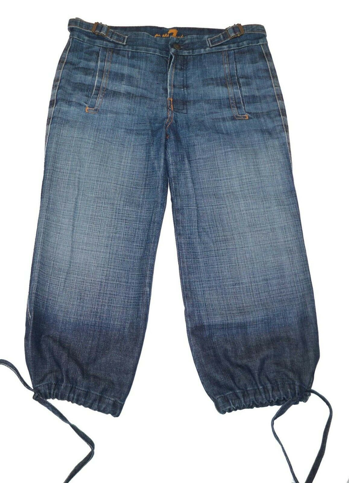 7 For All Mankind 7FAMK 27 Capri Jeans Drawstring Hems - $7.28