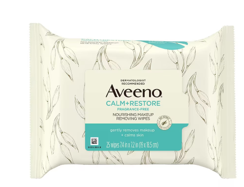 Aveeno Calm + Restore Nourishing Makeup Remover Face Wipes 25.0ea - $39.99