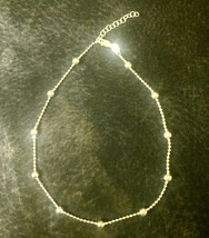 Beads on Bead Chain - Anklet (Adjustable) - Sterling Silver - Made In Italy (GA) - $23.40+