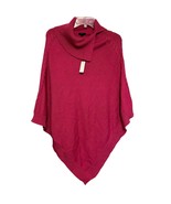 Talbots Womens Poncho Sweater Pink Large Cowl Neck Braided Knit Pullover... - £38.36 GBP