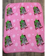 Merry Madagascar Blanket Gloria Hippo Pink soft plush Northwest Christma... - €30,39 EUR
