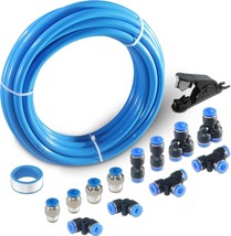 Pneumatic Tubing Blue Polyurethane Pu Air Hose Pipe Tube Kit 6Mm Od, 6Mm... - $31.99