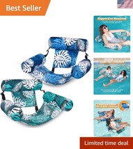 Versatile Adult Floating Lounge Chairs - Easy Inflate Tropical Leaf Design - $1,120.91 MXN