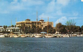 St Petersburg Florida Soreno Hotel Marina Yacht Club~Water View Postcard 1960s - £4.82 GBP