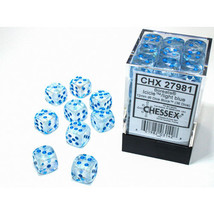 Borealis Chessex 12mm D6 Luminary Dice Block - Icicle/L.Blue - $43.96 CAD