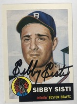 Sibby Sisti (d. 2006) Autographed 1953 Topps Archives Card - Boston Braves - £11.78 GBP