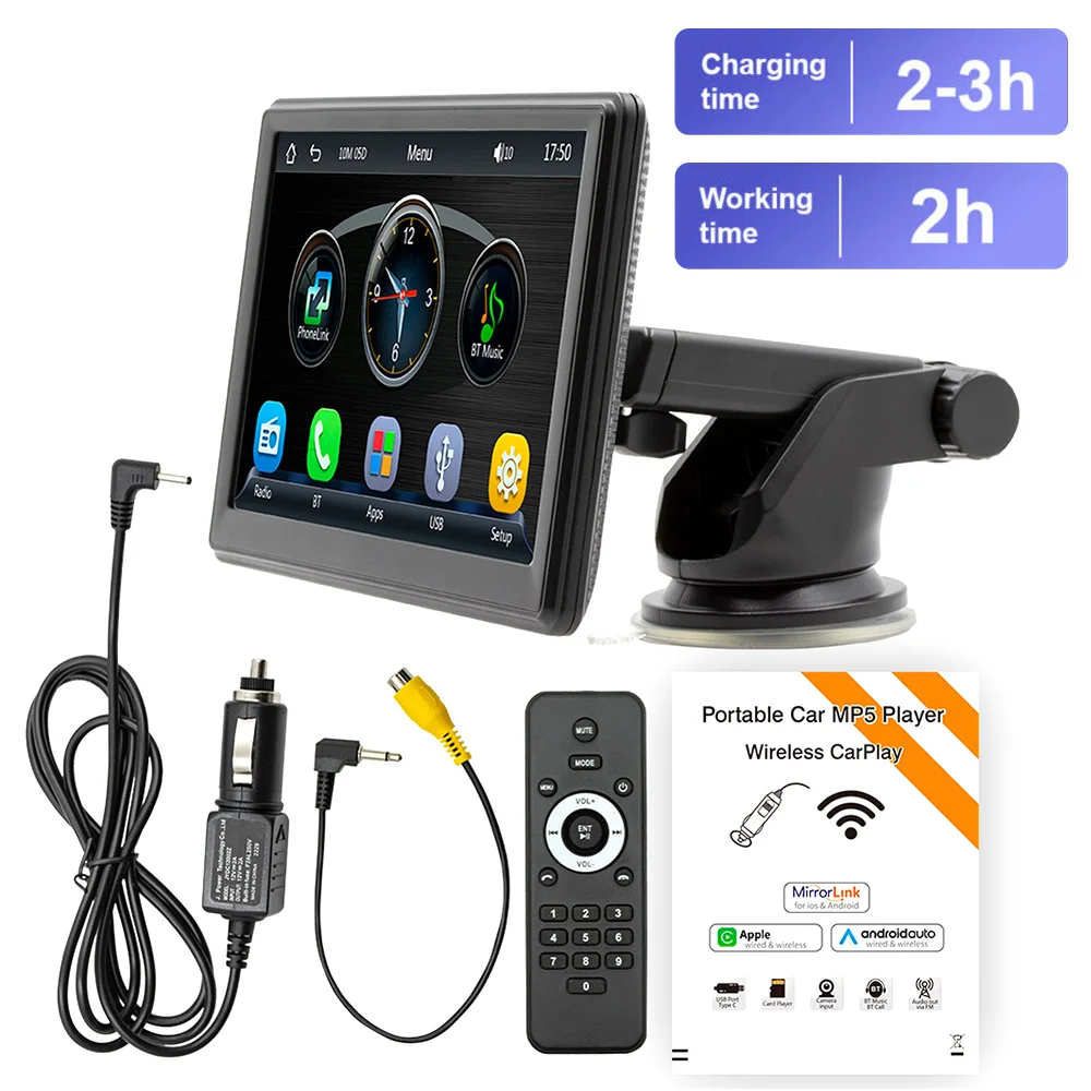 7 Inch Car Radio Multimedia Player HD 1024P Wireless Carplay Android Auto Touch - £50.57 GBP