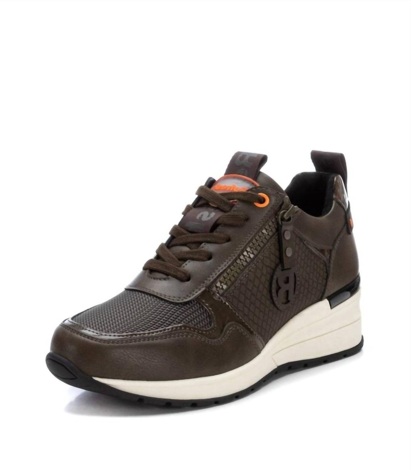Xti Women&#39;s Wedge Sneakers Khaki - $71.00