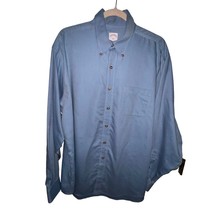 Brooks Brothers Shirt Mens Large Blue Button Down Long Sleeve Casual Cotton - $9.68