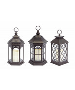 Assorted Lanterns with LED Candle (Set of 3) - $220.78 CAD
