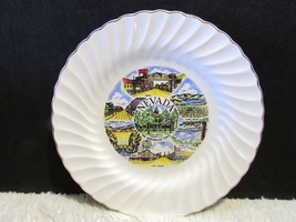 10&quot; Nevada State Sheffield Bone White Chine Decorative Plate, Collectible - $17.99