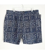 NWT Reyn Spooner Mens Blue Print Lahaina Fixed Chino 9&quot; Beach Shorts Siz... - $665.05 MXN
