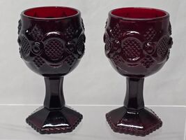 Vintage AVON 1876 CAPE COD RUBY 4.625&quot; Wine Goblet By WHEATON GLASS - Pa... - $279.37 MXN