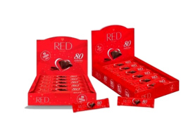 Red Chocolate – Dark Chocolate 40% Bar 24 PACK Gluten Free No added Sugar - £21.44 GBP