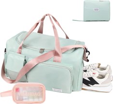 Small Gym Bag for Women Weekender Bag with Shoe Compartment and Wet Pocket Trave - £54.60 GBP