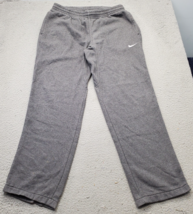 Nike Sweatpants Mens Large Gray Fleece Lined Elastic Waist Band Pull On ... - $21.33