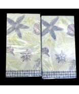 Starfish Mosiac Blue Hand Towels Paper Napkins Beach Summer House 26 pk ... - £17.55 GBP