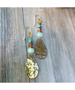 Aventurine Brass Earrings  - £22.41 GBP