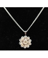 Vtg Sarah Coventry Cocktail MCM Pendant Flower Necklace Symphony Prong S... - $278.27 MXN